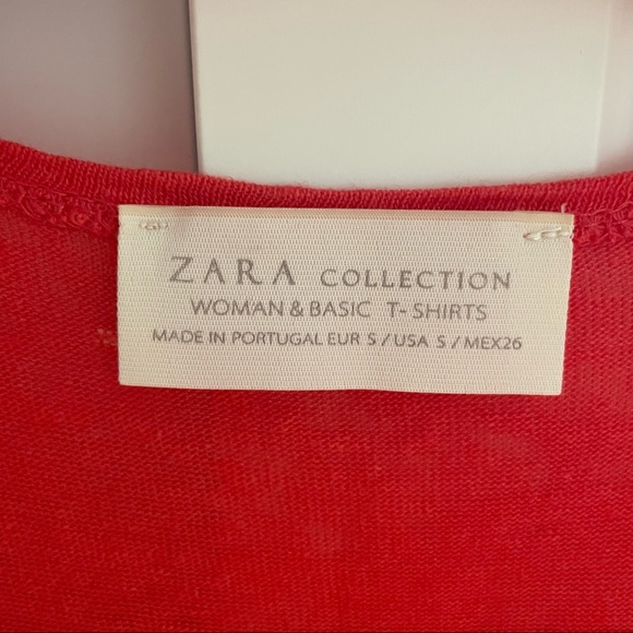 Zara Red Linen Top - Picture 6 of 8